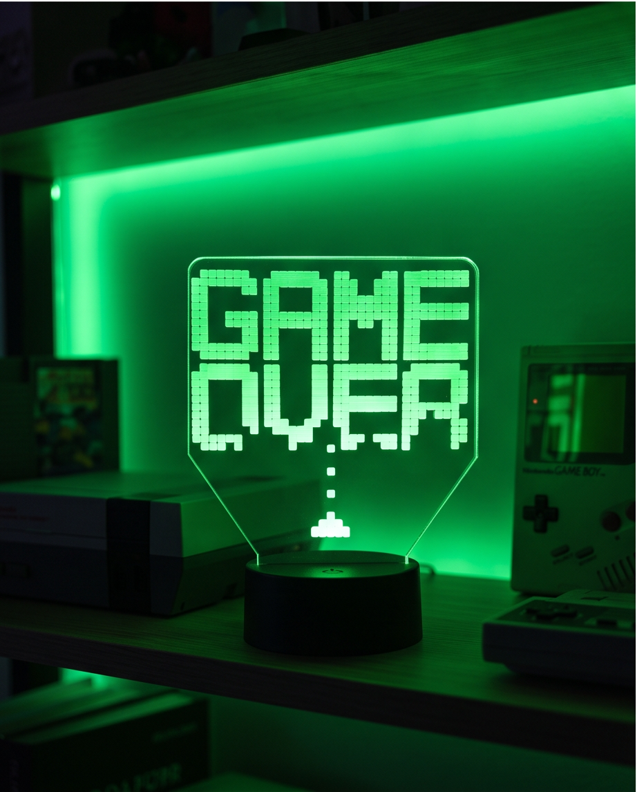 Lámpara led Game Over